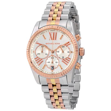 michael kors lexington watch tri color|Michael Kors Lexington Women's Watch, Stainless Steel .